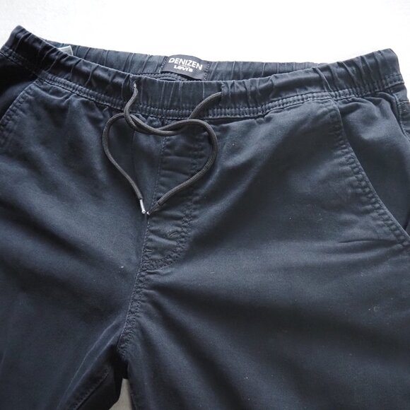 Levi's Denizen Men's Black Jogger Pants Size L / W36 L28 Elastic Drawstring - Picture 1 of 10